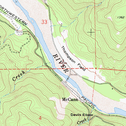 Topographic Map of Thompson Field, CA