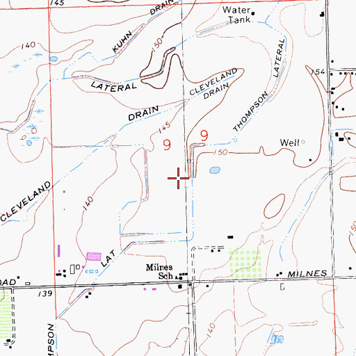 Topographic Map of Thompson Lateral, CA