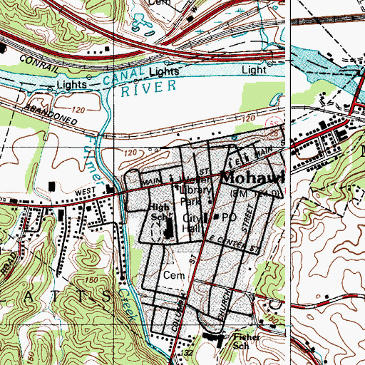 Topographic Map of Weller Public Library, NY