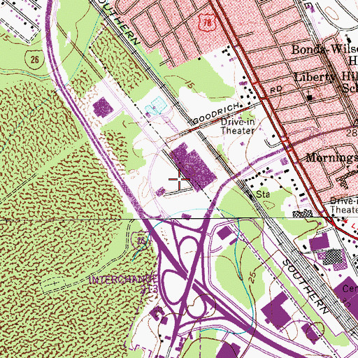Topographic Map of North Charleston Fire Department Administration, SC