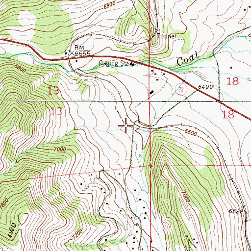 Topographic Map of Coal Creek Canyon Fire Department Station 3, CO
