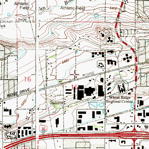 Topographic Map of Arvada Fire Protection District Station 2, CO
