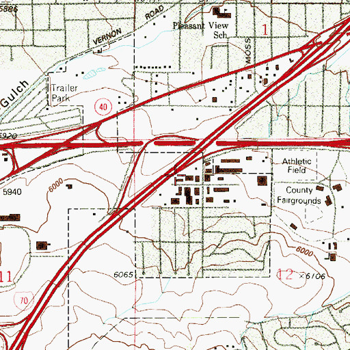 Topographic Map of Golden Fire Department Station 3, CO