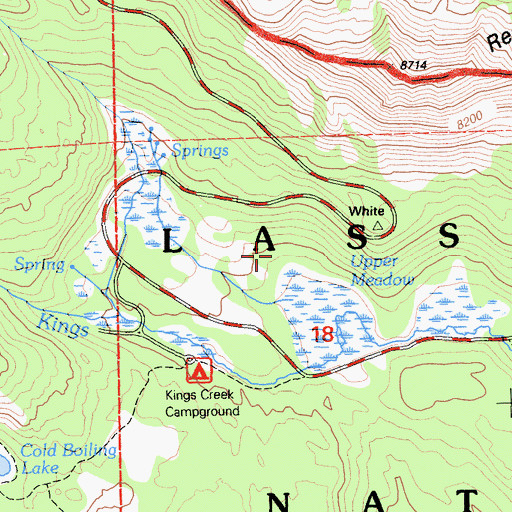 Topographic Map of Upper Meadow, CA