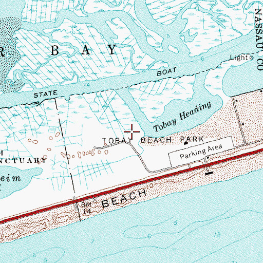 Topographic Map of Jones Beach Life Saving Station (historical), NY