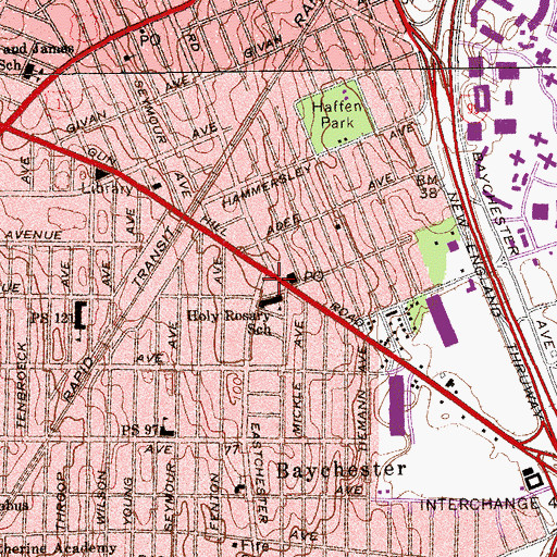 Topographic Map of Cavanaugh Triangle, NY