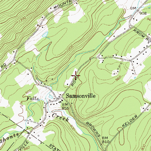 Topographic Map of Samsonville School (historical), NY