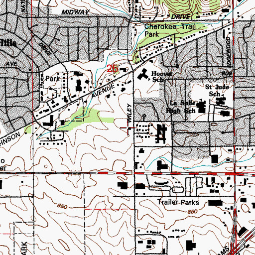 Topographic Map of Cedar Rapids Fire Department Station 8, IA