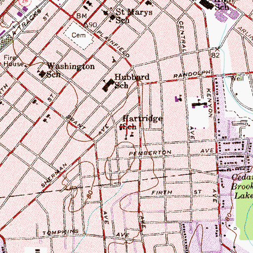 Topographic Map of Koinonia Academy School, NJ