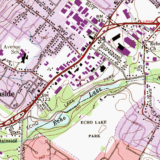 Topographic Map of The ARC Kohler School, NJ