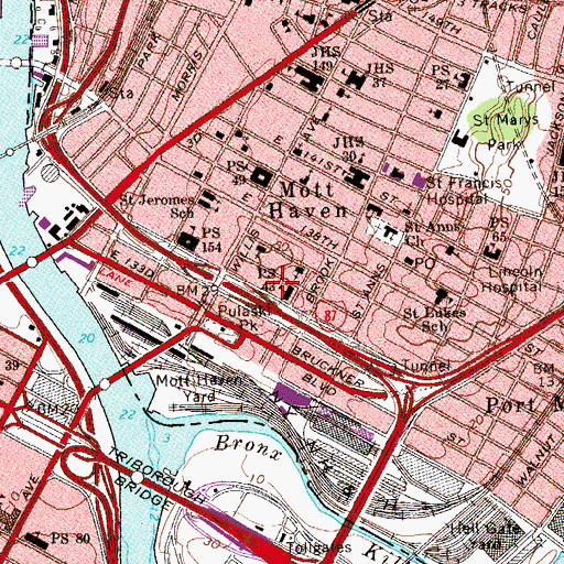 Topographic Map of Ranaqua Park, NY