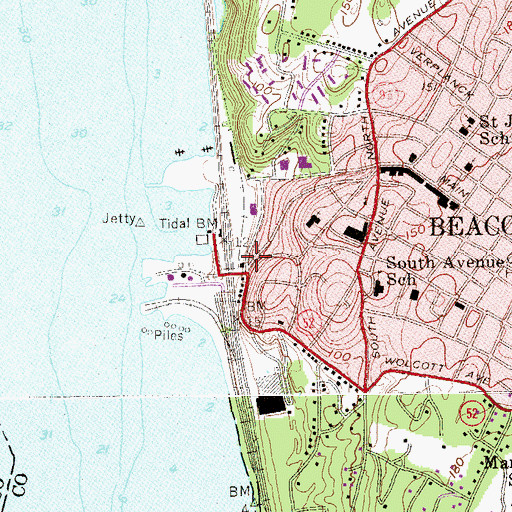 Topographic Map of Hammond Plaza, NY