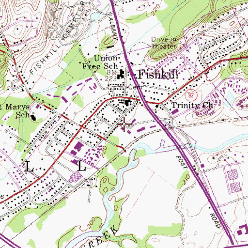 Topographic Map of Fishkill United Methodist Church, NY