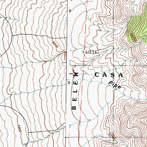 Topographic Map of Pine Shadow Trail, NM