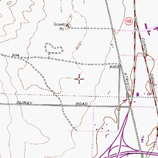 Topographic Map of El Rancho Atrisco Park, NM