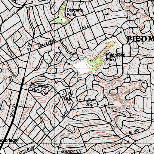 Topographic Map of Wildwood Elementary School, CA