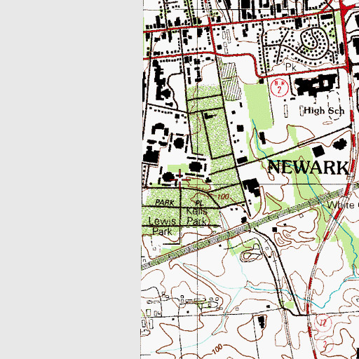 Topographic Map of University of Delaware Harrington Commons B, DE