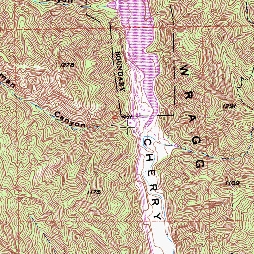 Topographic Map of Wragg Creek, CA