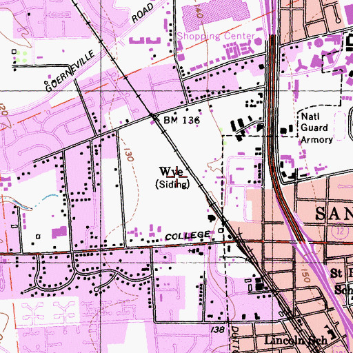 Topographic Map of Wye, CA