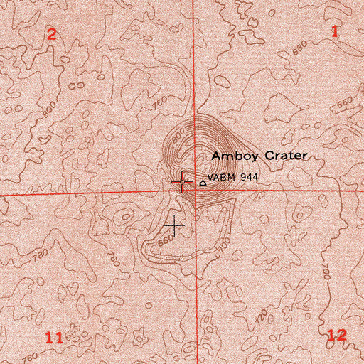 Topographic Map of Amboy Crater, CA