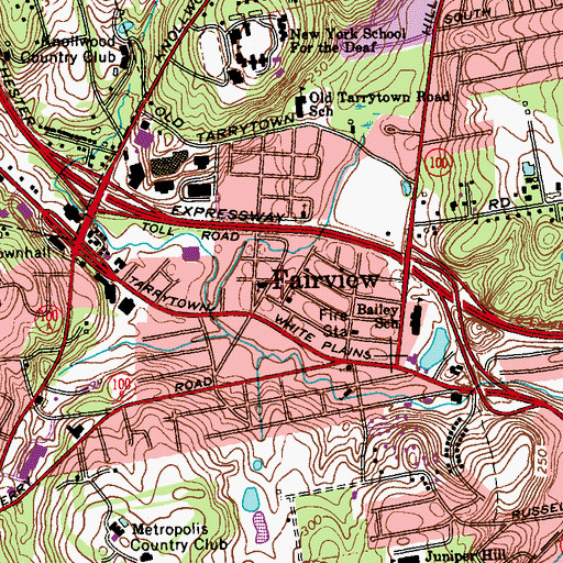Topographic Map of Fairview Census Designated Place, NY