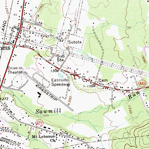 Topographic Map of Dooms Census Designated Place, VA