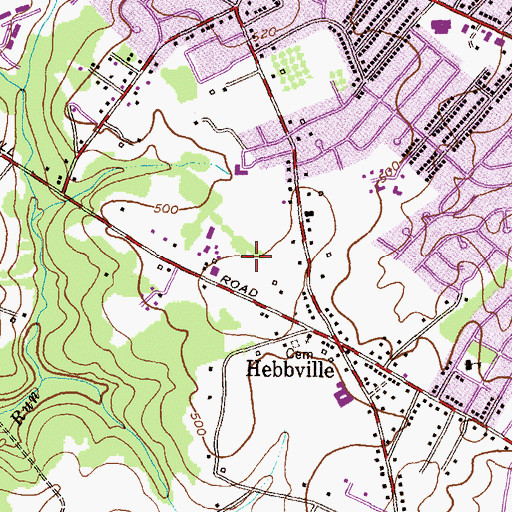 Topographic Map of Milford Mill Census Designated Place, MD