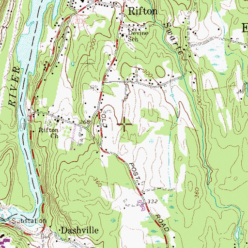 Topographic Map of Rifton Census Designated Place, NY