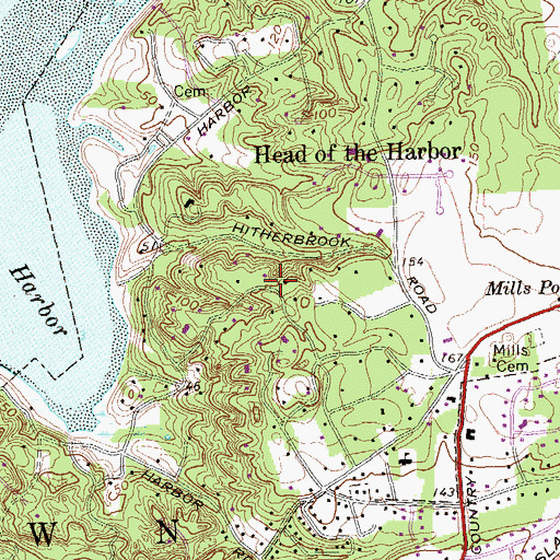 Topographic Map of Village of Head of the Harbor, NY