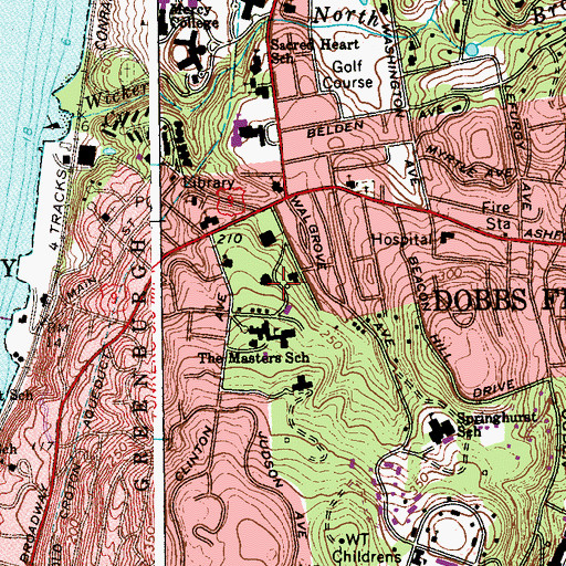 Topographic Map of Village of Dobbs Ferry, NY