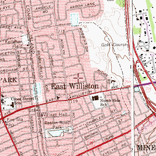 Topographic Map of Village of East Williston, NY