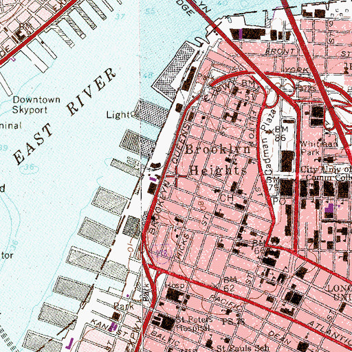 Topographic Map of Pierrepont Playground, NY