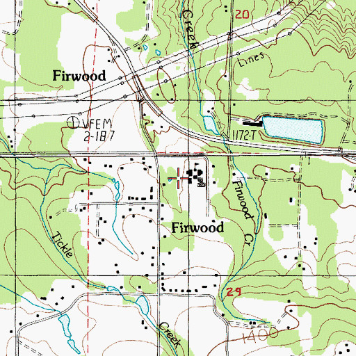 Topographic Map of Firwood Elementary School, OR