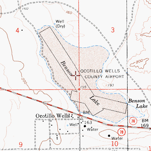 Topographic Map of Benson Lake, CA