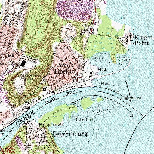 Topographic Map of Children's Home of Kingston, NY