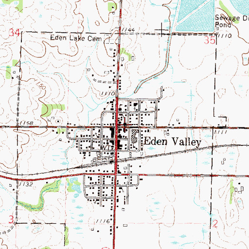 Topographic Map of City of Eden Valley, MN