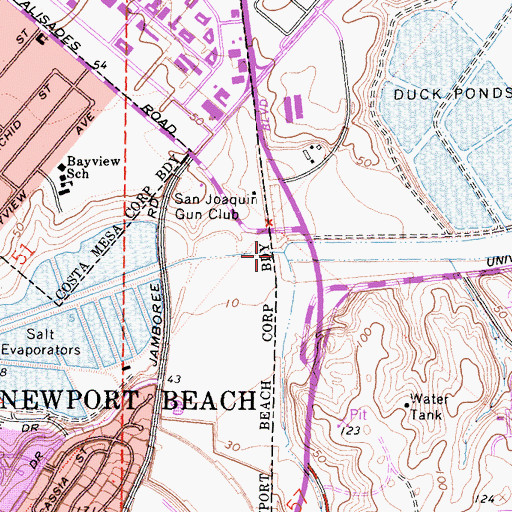 Topographic Map of Bonita Creek, CA