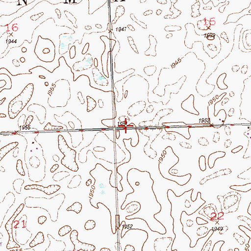 Topographic Map of Township of Kenmare, ND