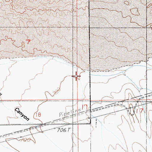 Topographic Map of Bull Canyon, CA