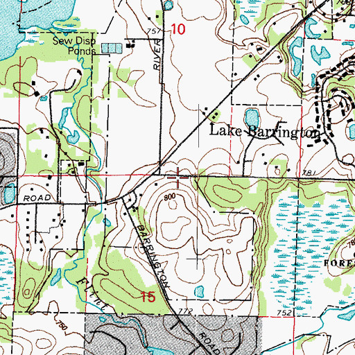 Topographic Map of Village of Lake Barrington, IL