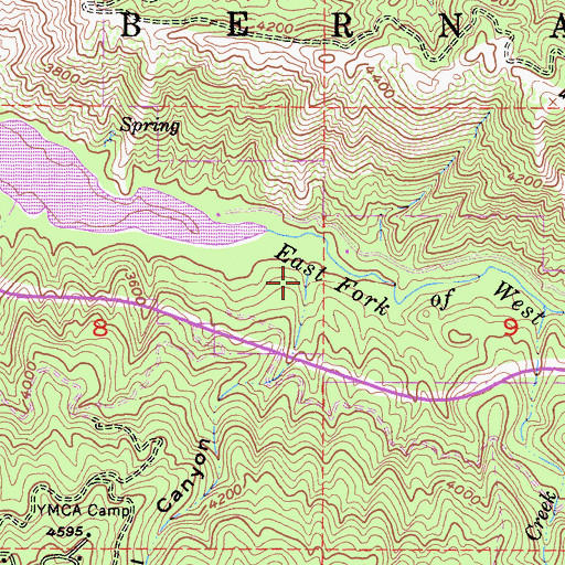 Topographic Map of Burnt Mill Canyon, CA