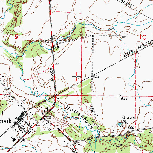 Topographic Map of Village of Millbrook, IL