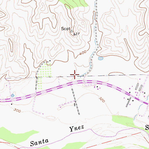 Topographic Map of Caada De La Laguna, CA