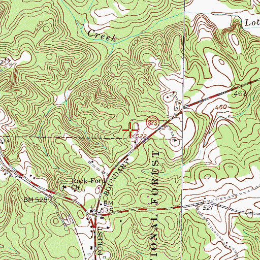 Topographic Map of Mount Carmel Census Designated Place, SC
