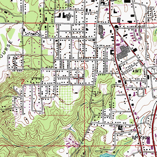 Topographic Map of City of Monroeville, AL