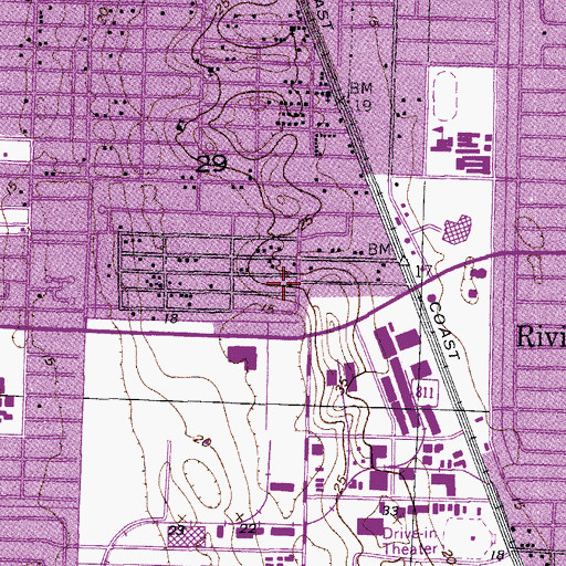 Topographic Map of City of Riviera Beach, FL