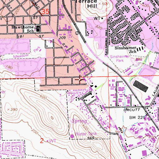 Topographic Map of Christian Day School, CA