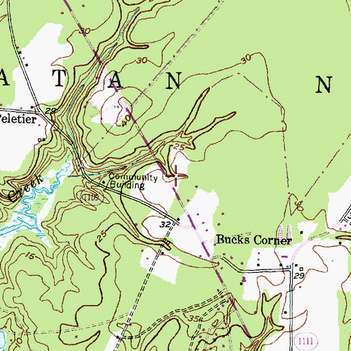 Topographic Map of Town of Peletier, NC