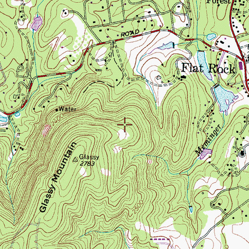 Topographic Map of Village of Flat Rock, NC