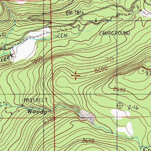 Topographic Map of Cooke City-Silver Gate Census Designated Place (historical), MT